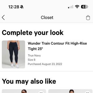 lululemon athletica True Navy High-Rise Wunder Train 25” Leggings (Contour fit)